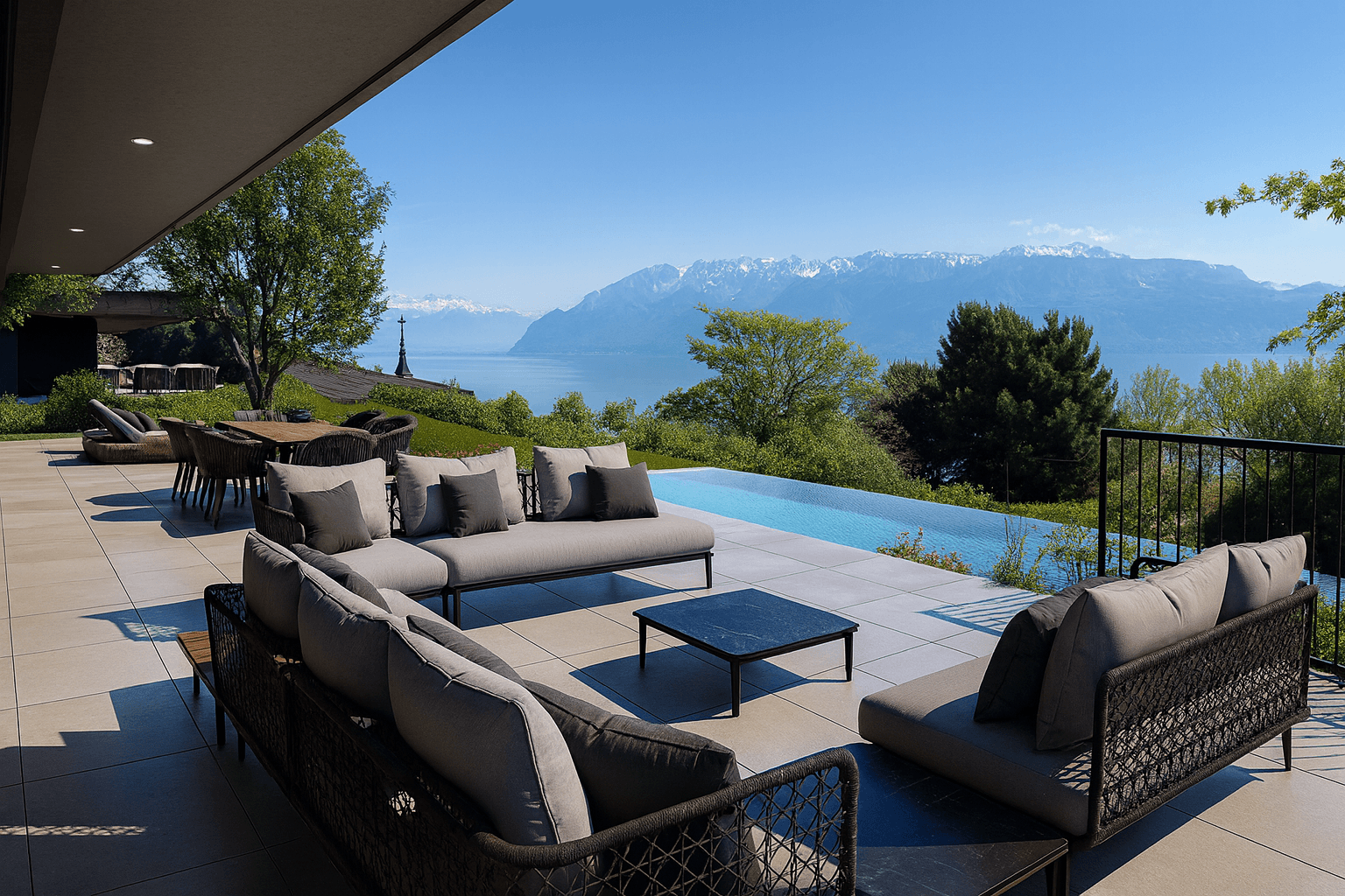 Vue panoramique sur le lac Léman